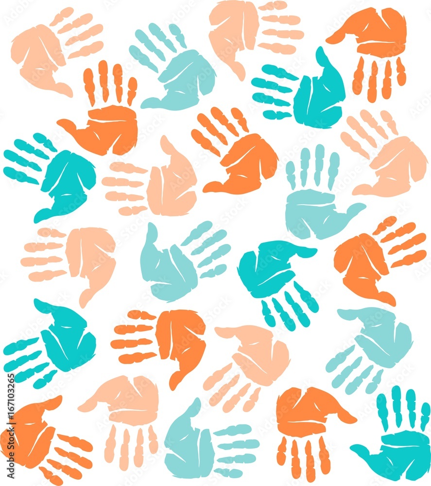 Fototapeta premium hands summer pattern 