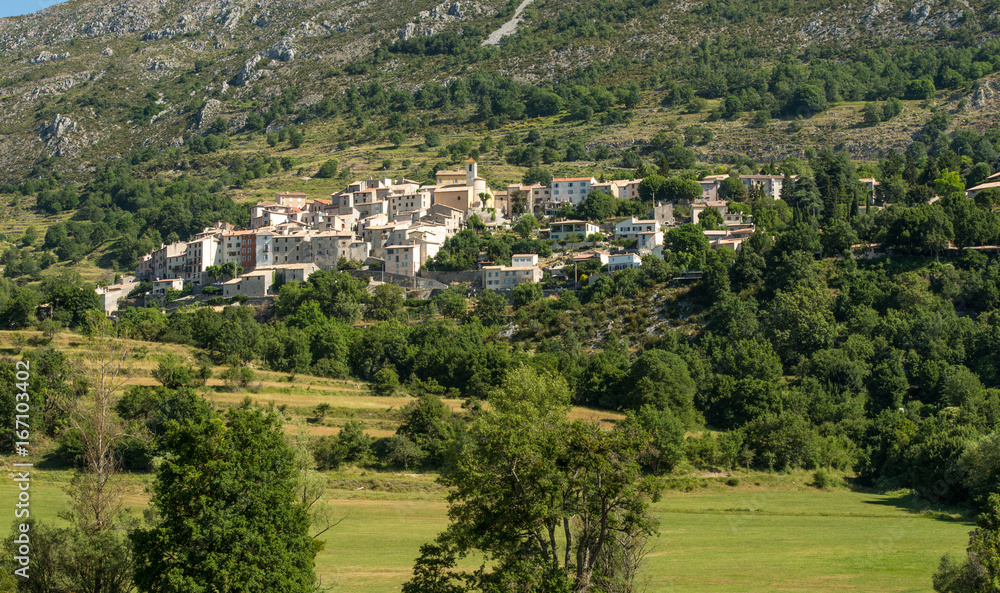 Scenic old hilltop village in Provence region of France