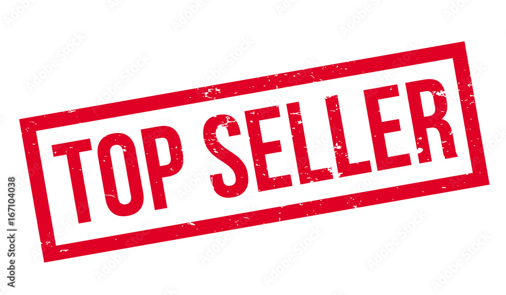 Top Seller rubber stamp. Grunge design with dust scratches. Effects can be easily removed for a clean, crisp look. Color is easily changed.