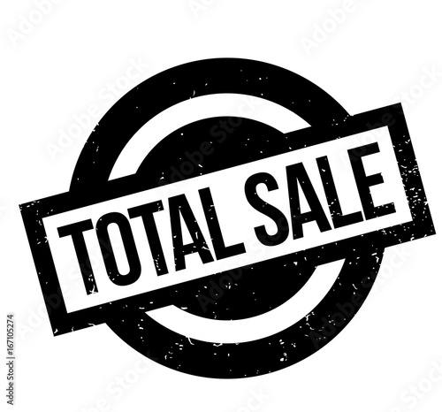 Total Sale rubber stamp. Grunge design with dust scratches. Effects can be easily removed for a clean, crisp look. Color is easily changed.