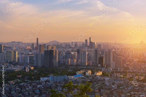 Photography Sunset at Seoul City,South Korea.