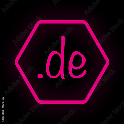 Neon Button Polygon - de Domain URL