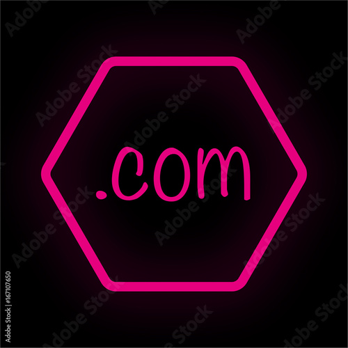 Neon Button Polygon - com Domain URL