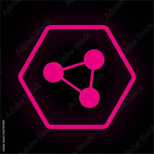 Neon Button Polygon - Verbindung