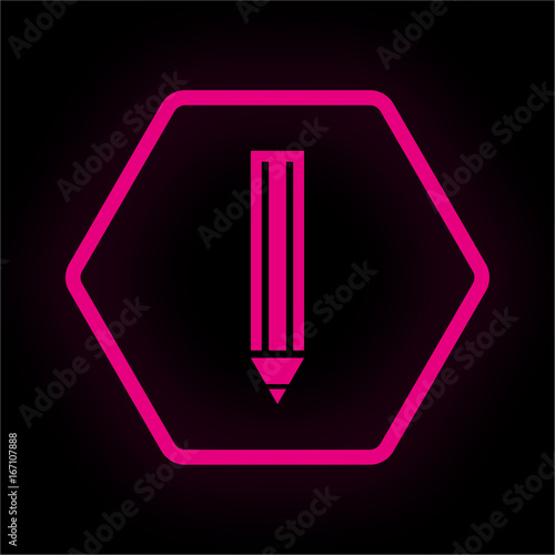 Neon Button Polygon - Stift