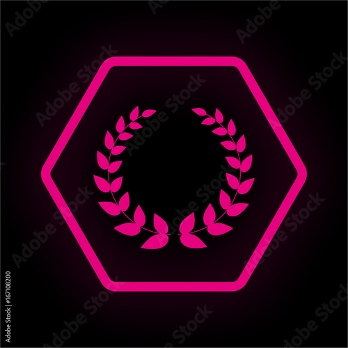 Neon Button Polygon - Auszeichnung