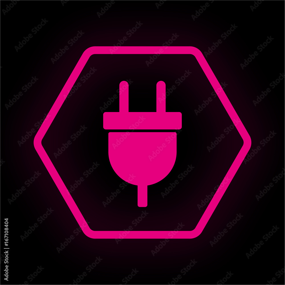 Neon Button Polygon - Stecker Neon Button Polygon - Stecker
