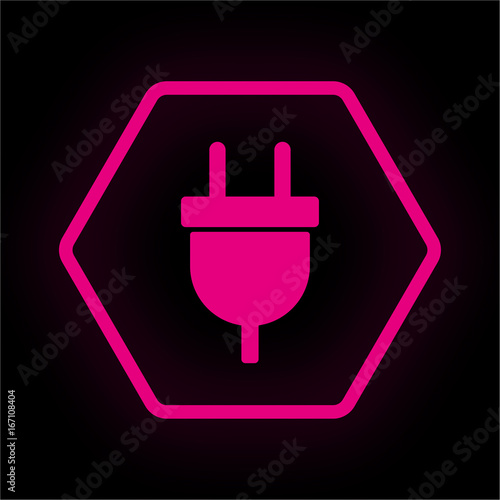 Neon Button Polygon - Stecker