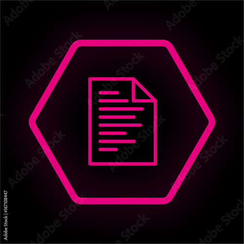 Neon Button Polygon - Dokument