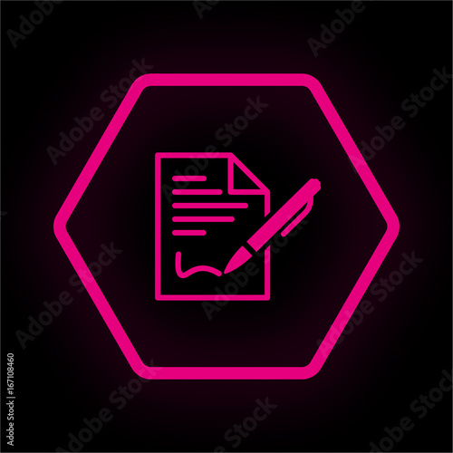 Neon Button Polygon - Vertrag