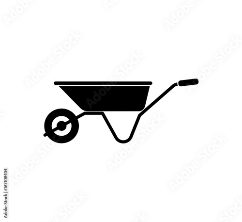 Wheelbarrow Icon. Gardening Tool