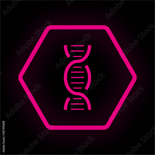 Neon Button Polygon - DNA