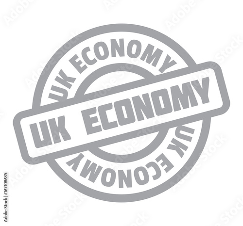 Uk Economy rubber stamp. Grunge design with dust scratches. Effects can be easily removed for a clean, crisp look. Color is easily changed.