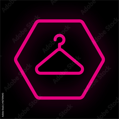 Neon Button Polygon - Kleiderbügel