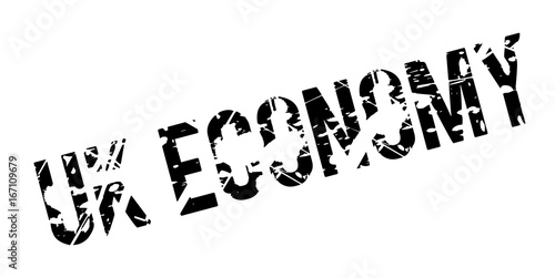 Uk Economy rubber stamp. Grunge design with dust scratches. Effects can be easily removed for a clean, crisp look. Color is easily changed.