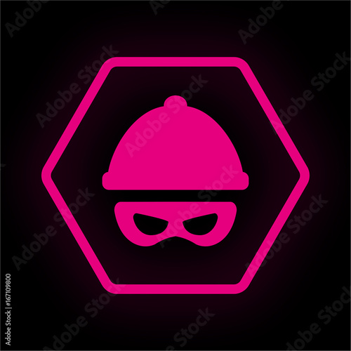 Neon Button Polygon - Gangster