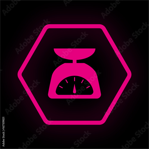Neon Button Polygon - Küchenwaage