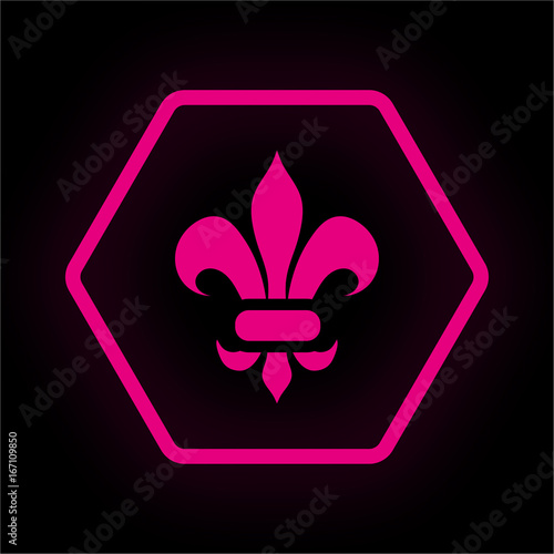Neon Button Polygon - Lilie Ornament