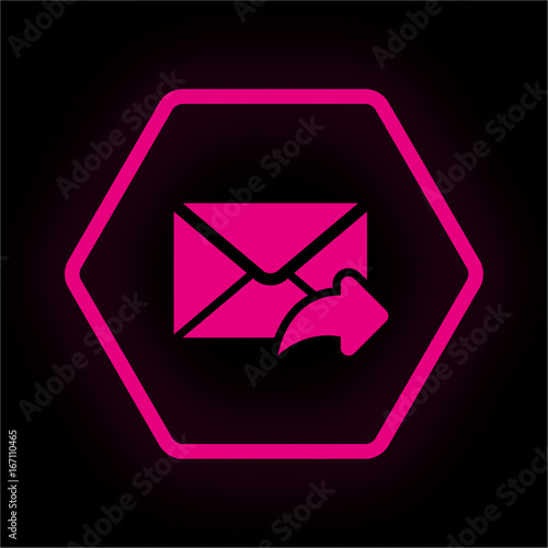 Neon Button Polygon - E-Mail Antwort