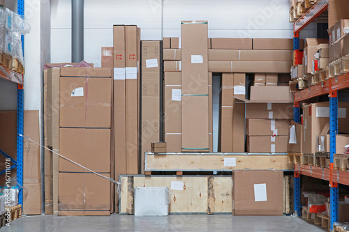 Cardboard boxes in Warehouse