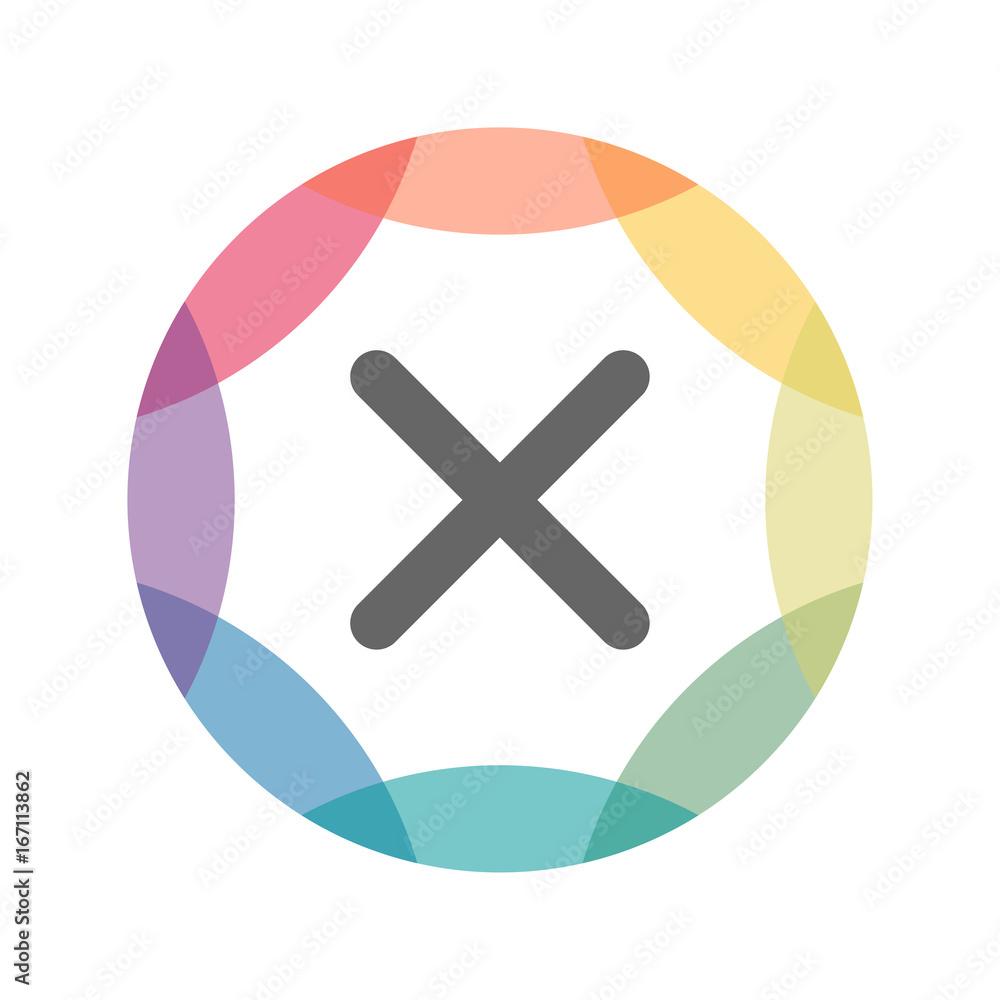 Obraz premium farbiges Icon - Kreuz