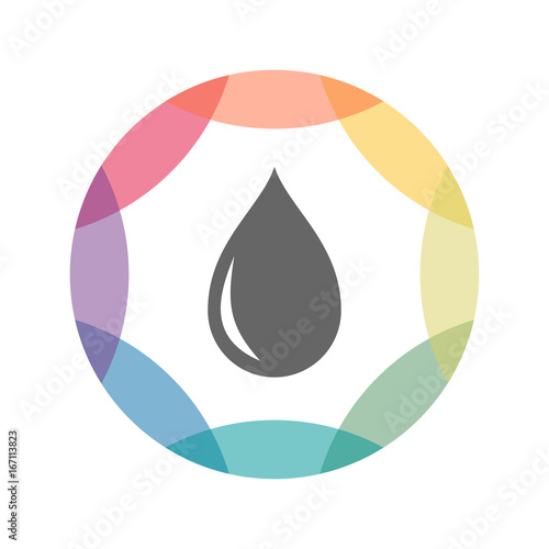 farbiges Icon - Tropfen