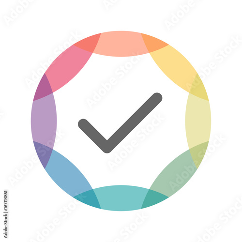 farbiges Icon - Haken