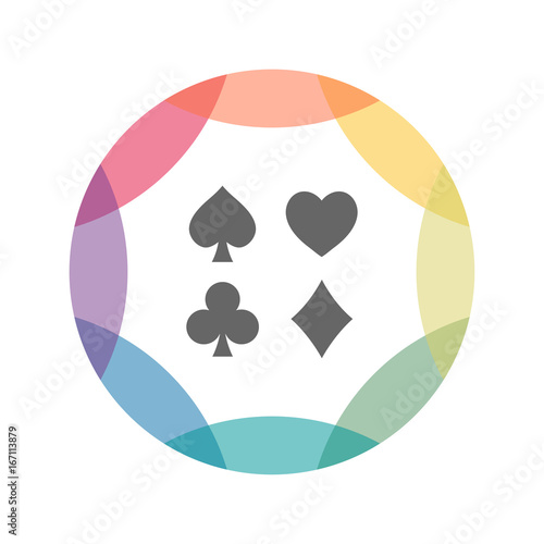 farbiges Icon - Casino - Spielkartenfarben
