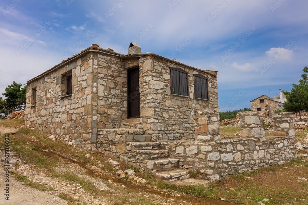 Traditional house in Kastro village, Greece