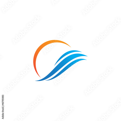 Free Download sun wave logo vector template - GFXLoad