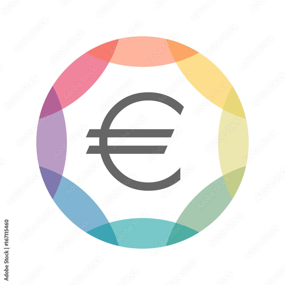 Obraz premium farbiges Icon - Euro - Währung