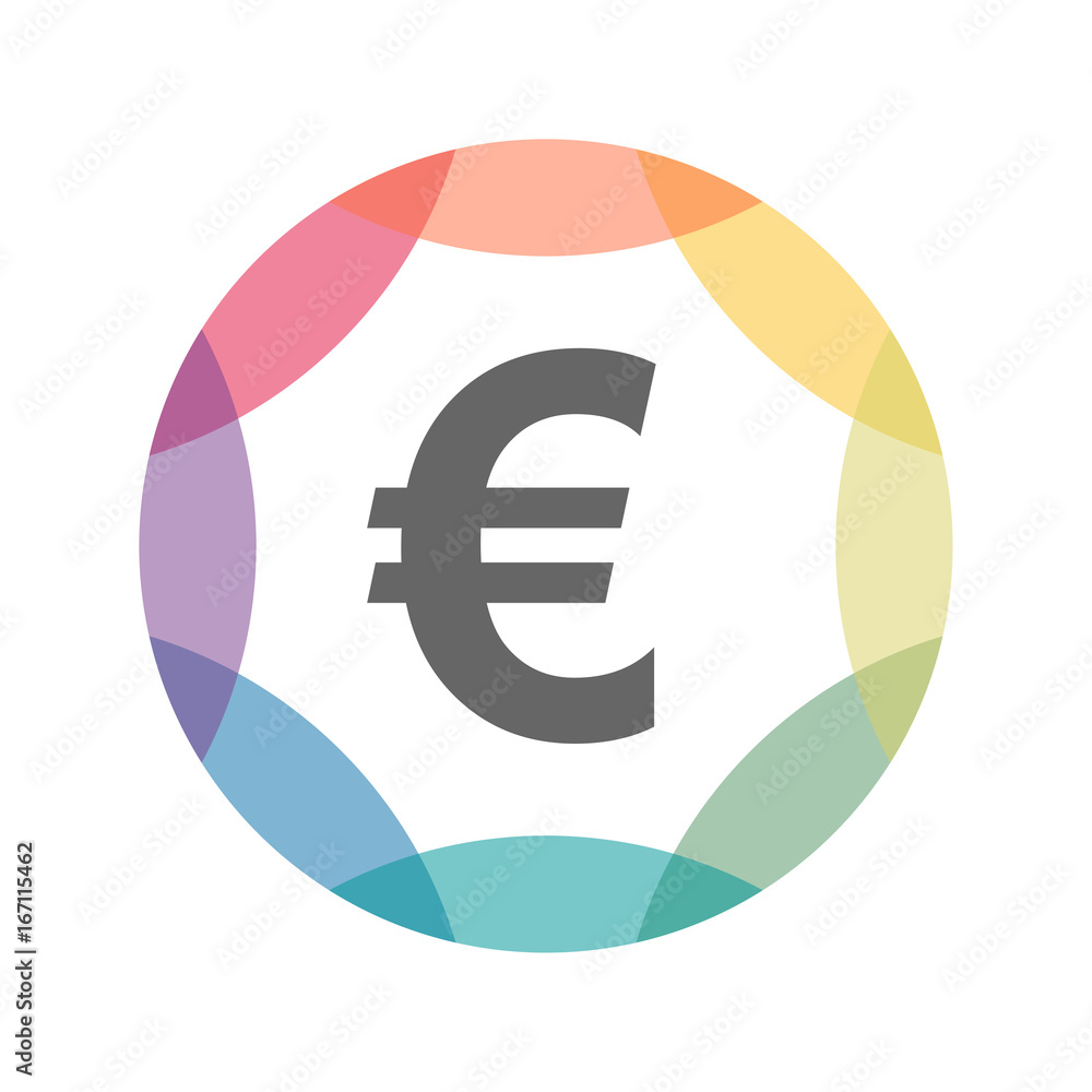 farbiges Icon - Euro - Geld farbiges Icon - Euro - Geld
