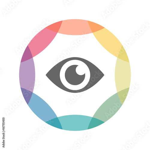 farbiges Icon - Auge