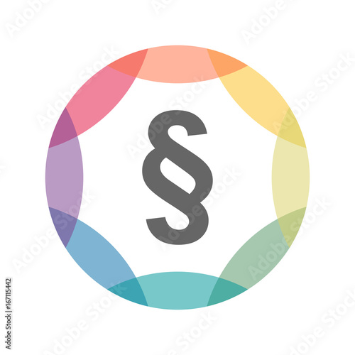 farbiges Icon - Paragraph - Anwalt - AGB