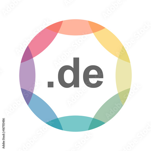farbiges Icon - de - Domain