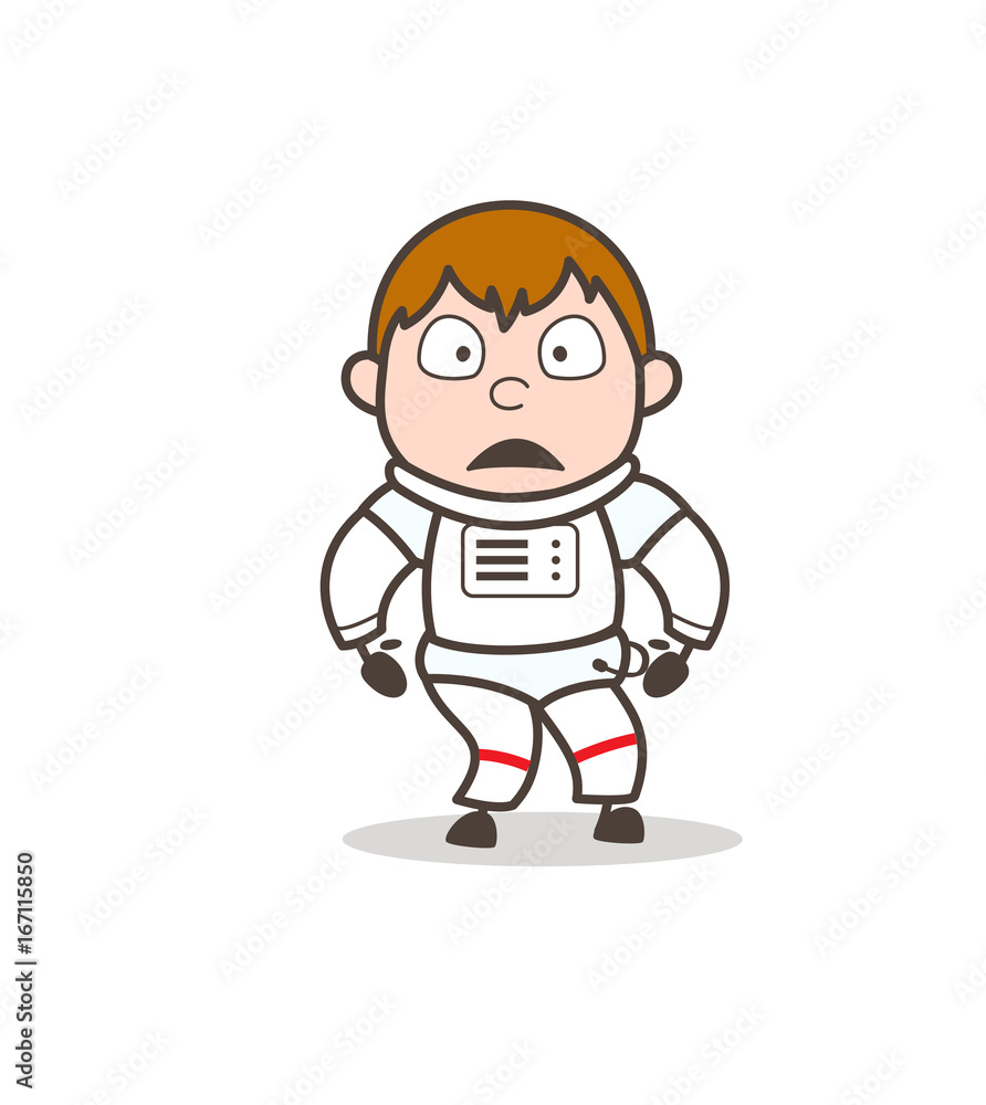 Cartoon Surprised Space Boy Face Expression Vector Illustration Cartoon Surprised Space Boy Face Expression Vector Illustration