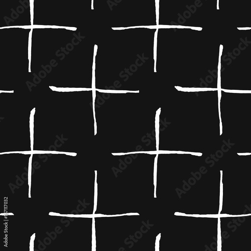 Trendy seamless pattern with handdrawn shapes.