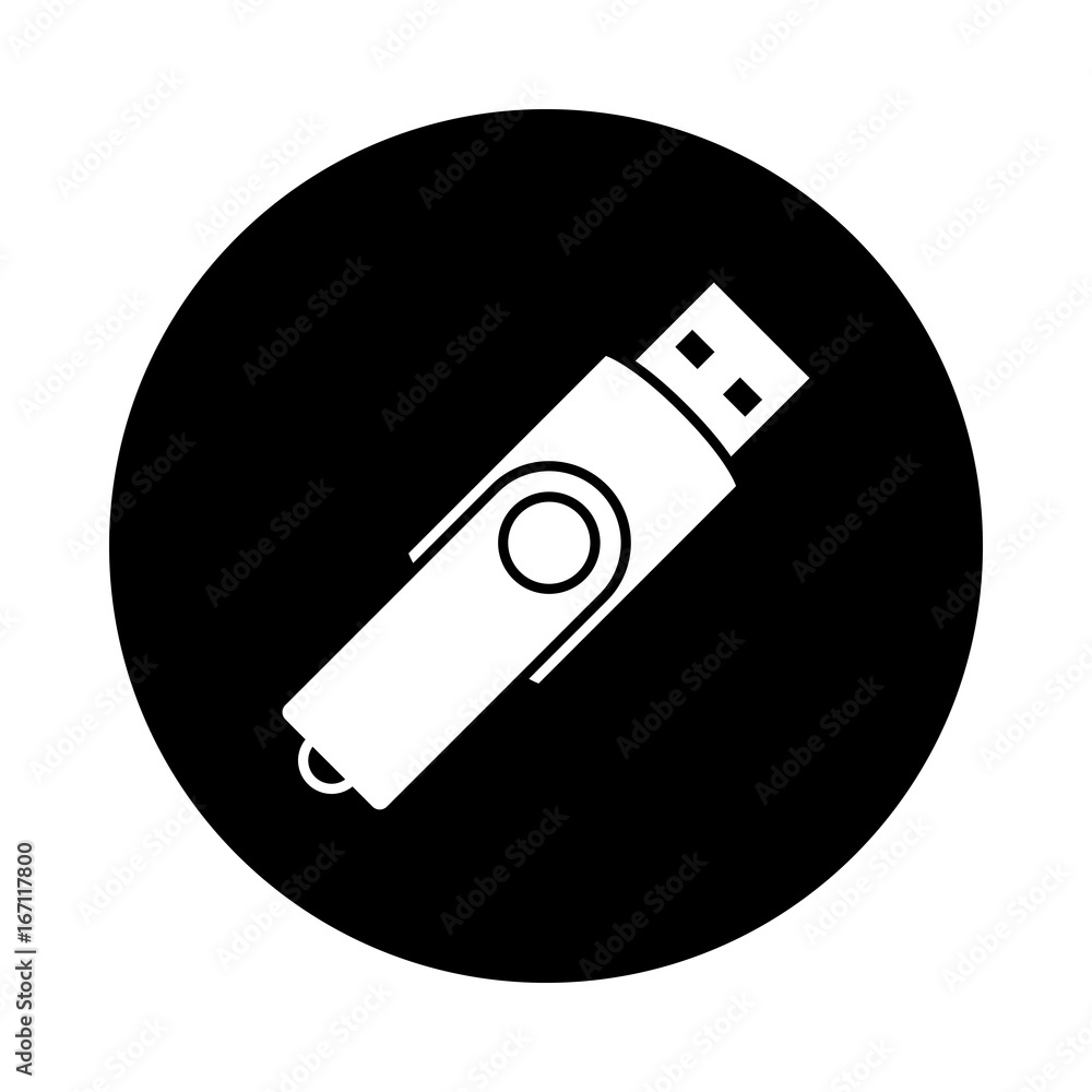 USB flash drive circle icon. Black, round, minimalist icon isolated on white background. USB flash drive simple silhouette. Web site page and mobile app design vector element. USB flash drive circle icon. Black, round, minimalist icon isolated on white background. USB flash drive simple silhouette. Web site page and mobile app design vector element.