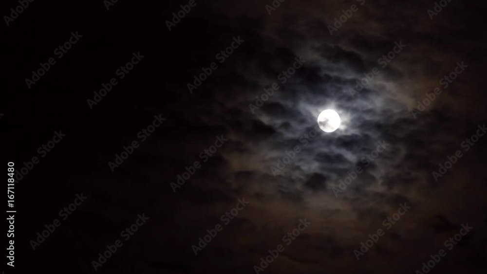 Night cloudy sky with moon Night cloudy sky with moon