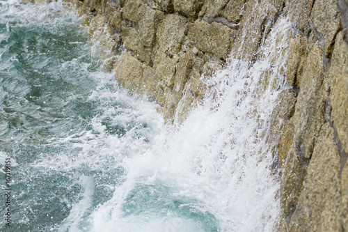 Cornwall coastline with Ocean views at summertime