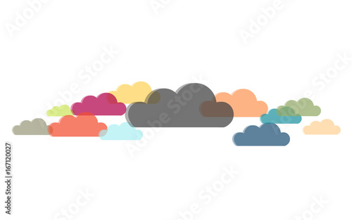 Viele bunte Wolken