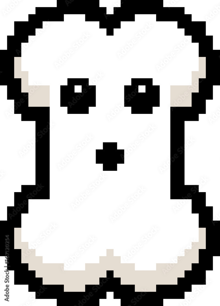Surprised 8-Bit Cartoon Bone Surprised 8-Bit Cartoon Bone