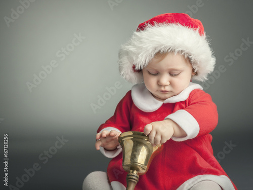 child with santa cloths