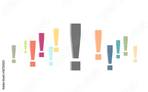 Viele bunte Hinweis-Symbole