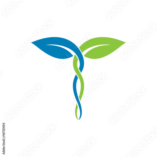 medical nature leaf logo template