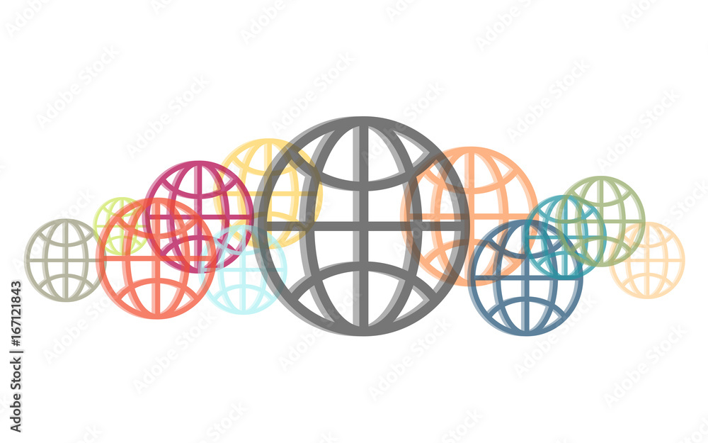 Viele bunte Internet-Symbole Viele bunte Internet-Symbole