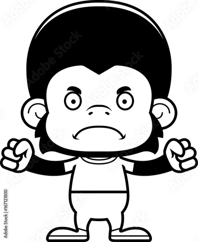 Cartoon Angry Chimpanzee
