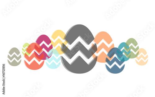 Viele bunte Ostereier
