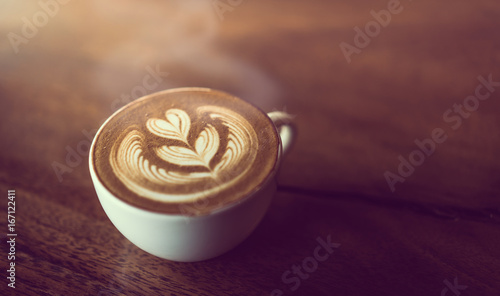 A Cup Of Latte Coffee