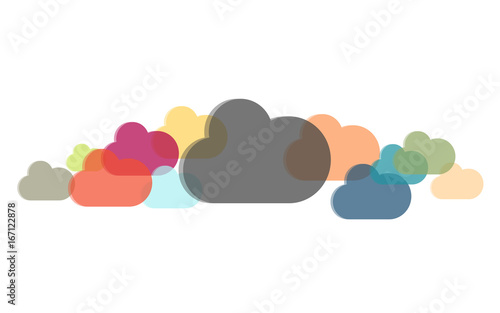 Viele bunte Wolken
